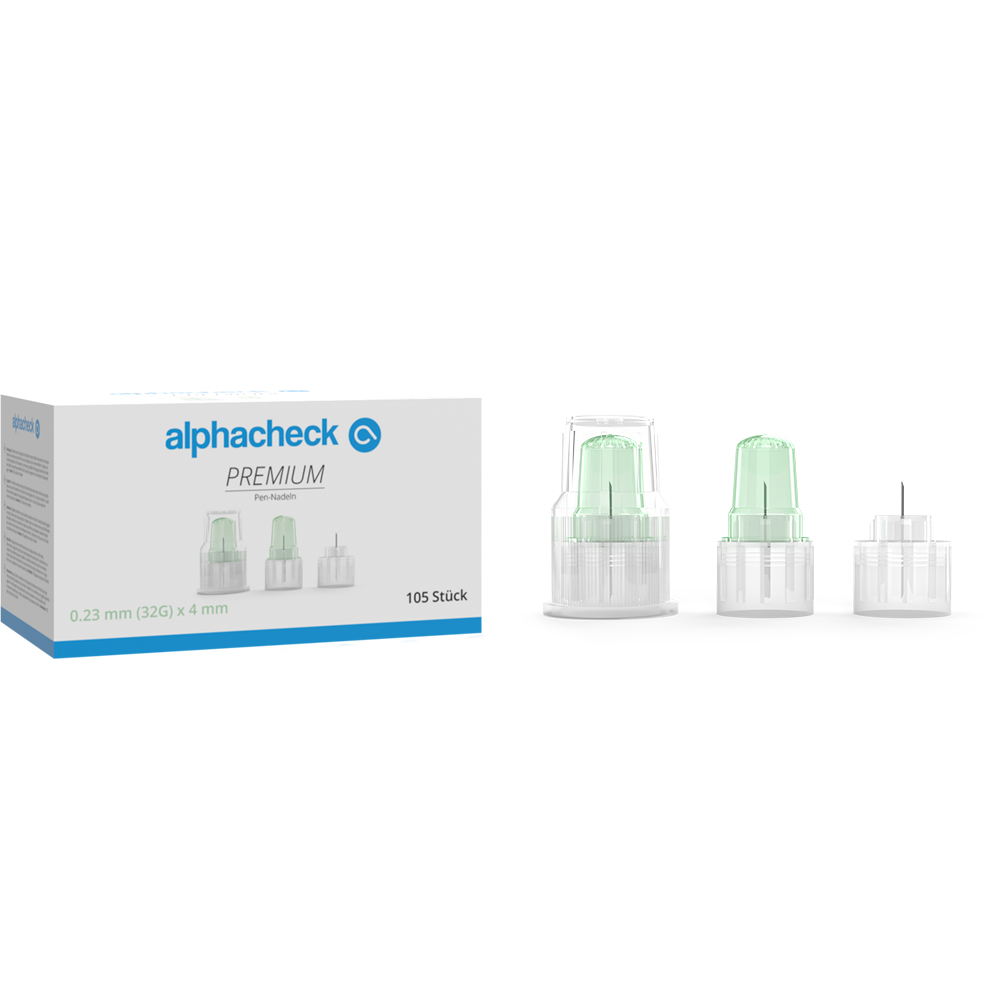 alphacheck PREMIUM Insulin-Pen-Nadel 4mm, 5mm, 6mm alphacheck PREMIUM Insulin-Pen-Nadel 4mm, 5mm, 6mm