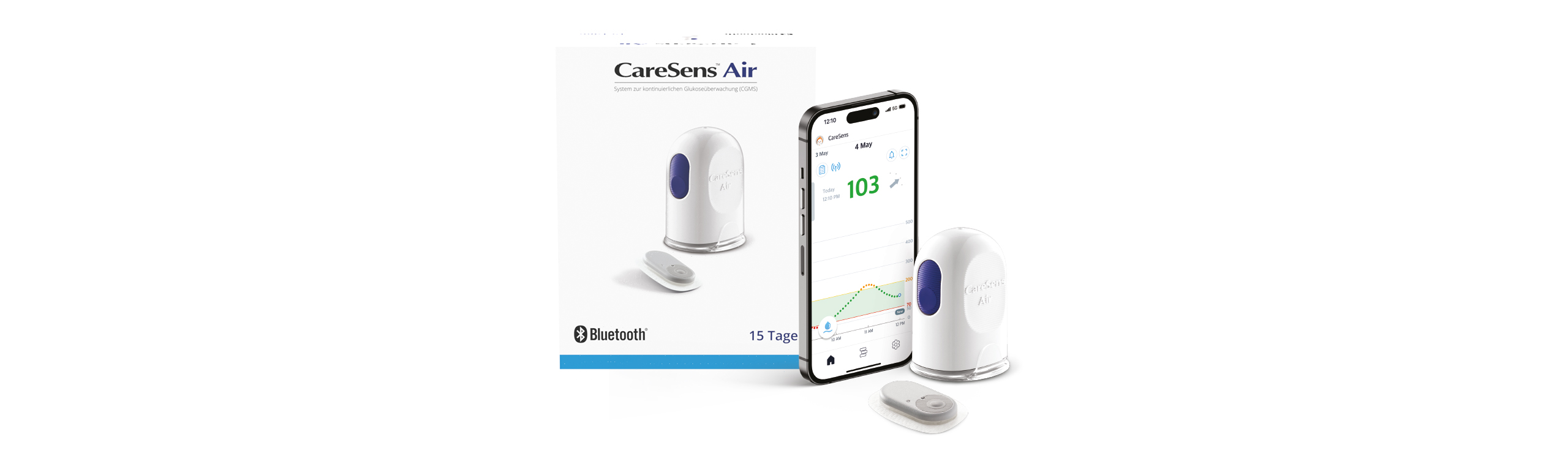  alphacheck -Diabetes Hilfsmittel mit Konzept- CareSens Air CGMS - Berger Med GmbH