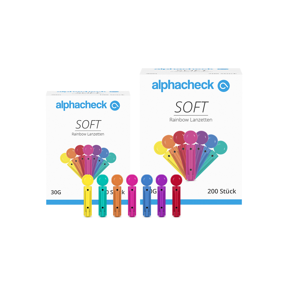 alphacheck SOFT Rainbow Lanzetten 30G -PZN14436971